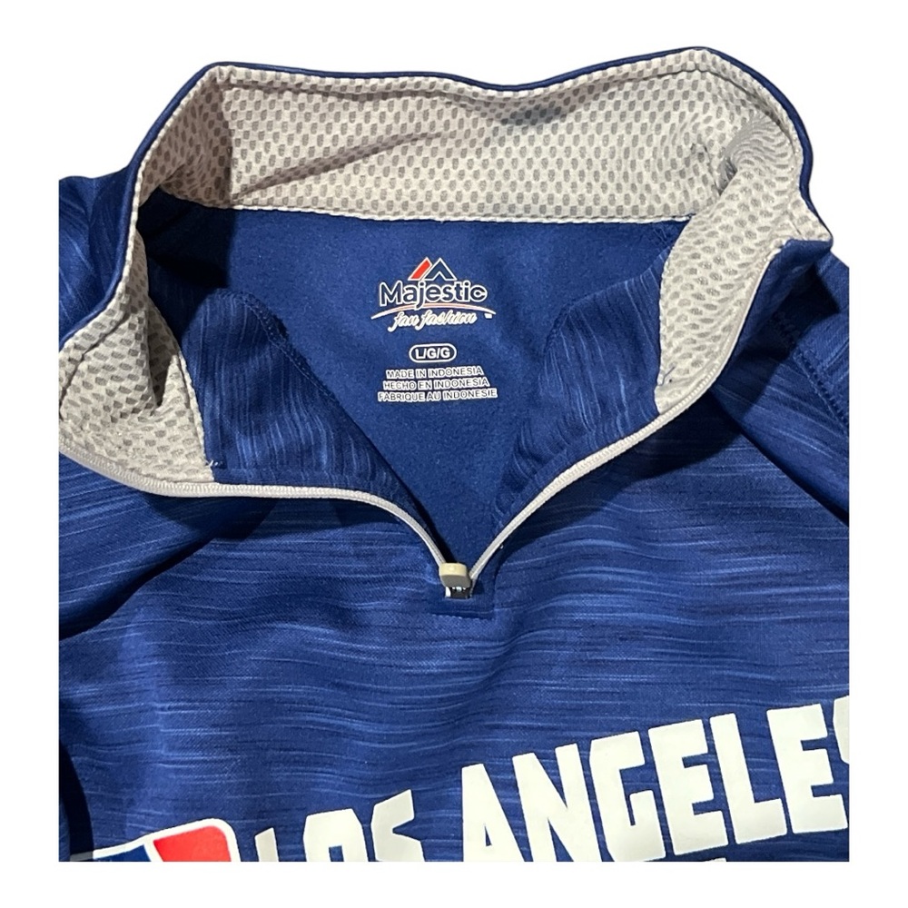 Majestic Vintage Blue Los Angeles Dodgers Pullover Hoodie Jacket. - Picture 5 of 7